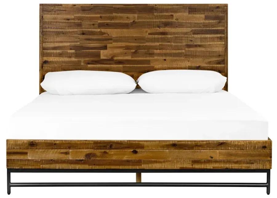 Cusco Rustic Acacia Platform Queen Bed