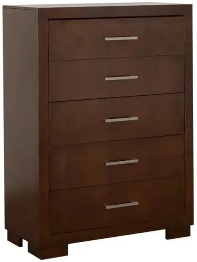 Jessica 5-drawer Chest Cappuccino