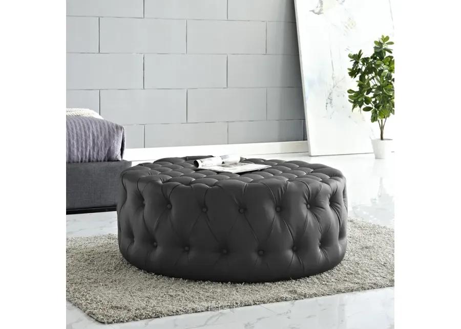 Amour Upholstered Vinyl Ottoman