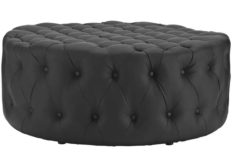 Amour Upholstered Vinyl Ottoman