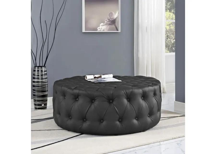 Amour Upholstered Vinyl Ottoman