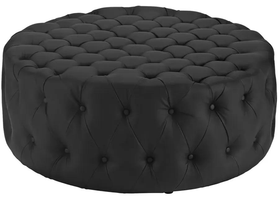 Amour Upholstered Vinyl Ottoman