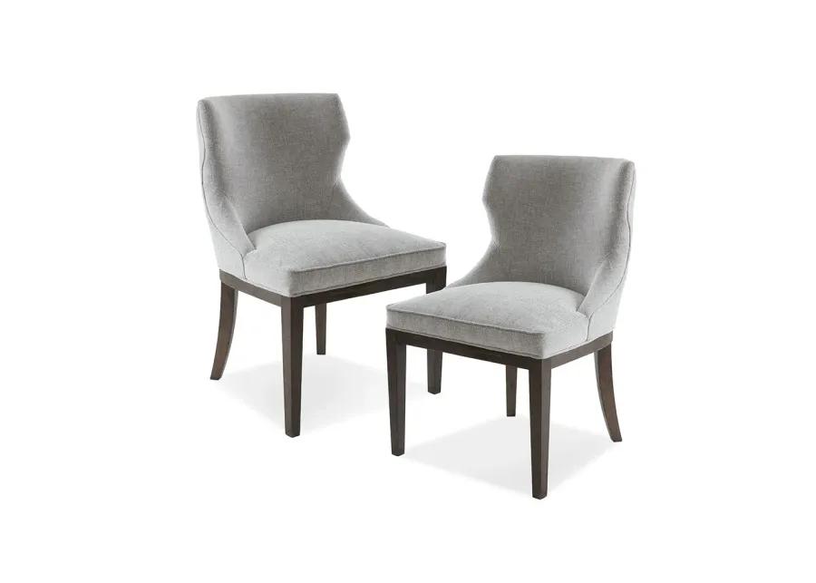 Madison Park Signature Hutton Grey Dining Side Chair (set of 2)