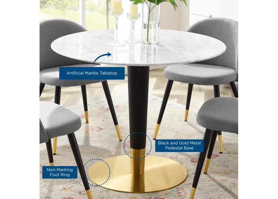 Zinque 40" Artificial Marble Dining Table