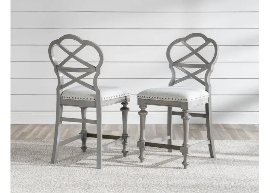 Kingston (Sandalwood Brown + Tweed Gray) Chair - Set of 2