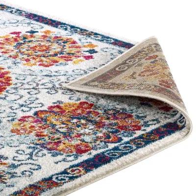 Entourage Kensie Distressed Floral Moroccan Trellis  8x10 Area Rug