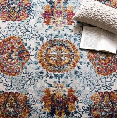 Entourage Kensie Distressed Floral Moroccan Trellis  8x10 Area Rug