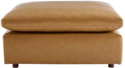 Commix Down Filled Overstuffed Vegan Leather Ottoman