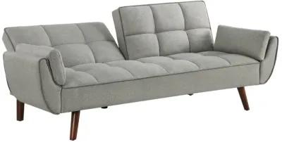 Caufield Upholstered Buscuit Tufted Covertible Sofa Bed Grey