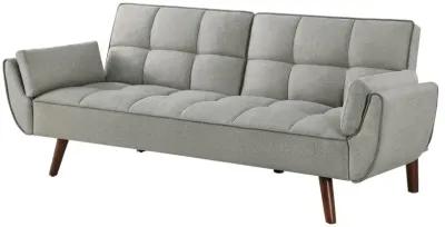 Caufield Upholstered Buscuit Tufted Covertible Sofa Bed Grey