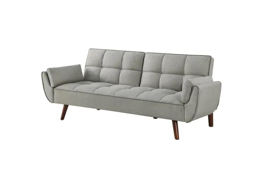 Caufield Upholstered Buscuit Tufted Covertible Sofa Bed Grey