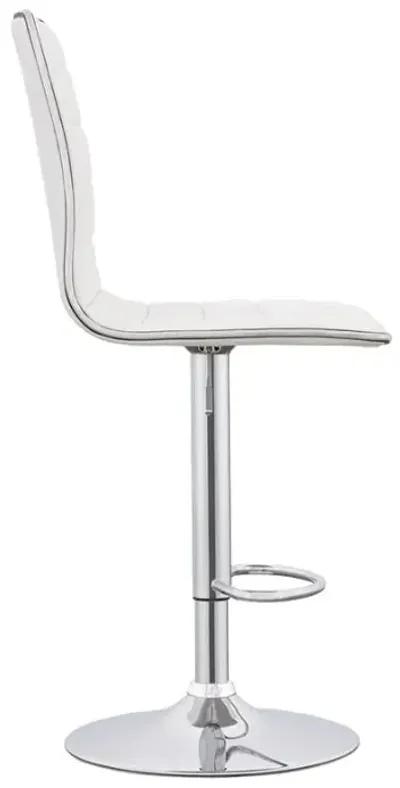 Ashbury Upholstered Adjustable Bar Stools White and Chrome (Set of 2)