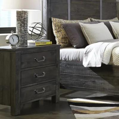 Abington 3 Drawer Nightstand in Weathered Charcoal