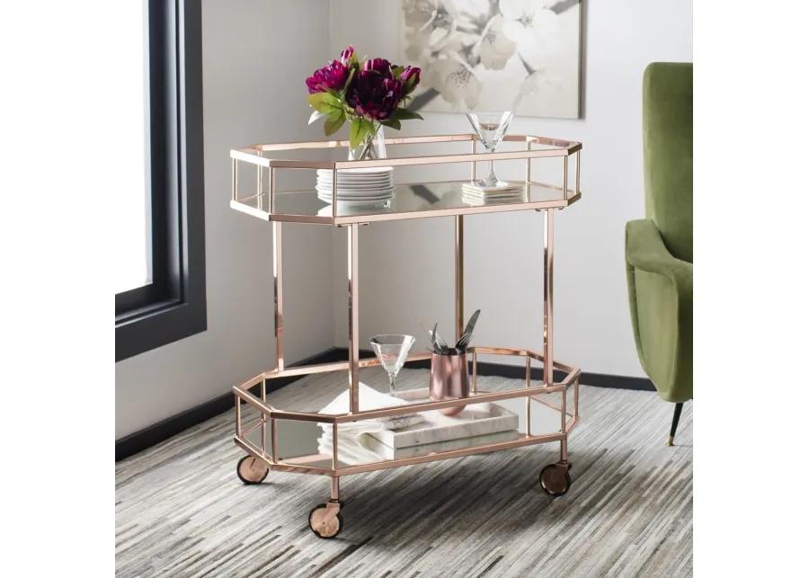 SILVA 2 TIER OCTAGON BAR CART