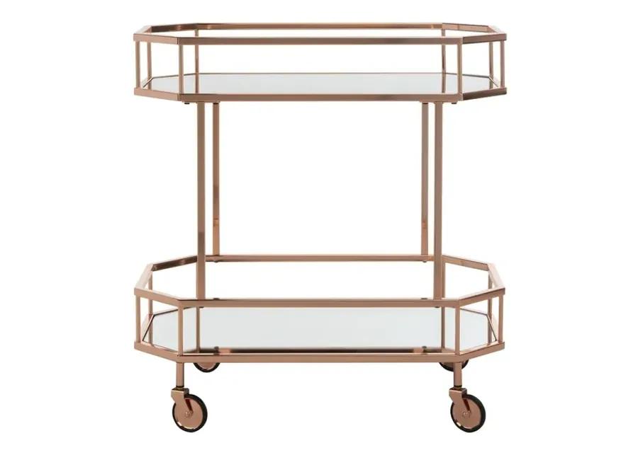 SILVA 2 TIER OCTAGON BAR CART