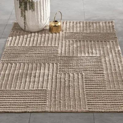 Clayton 9'x12' Recycled Fabric Handwoven Sustainable Beige Accent Area Rug