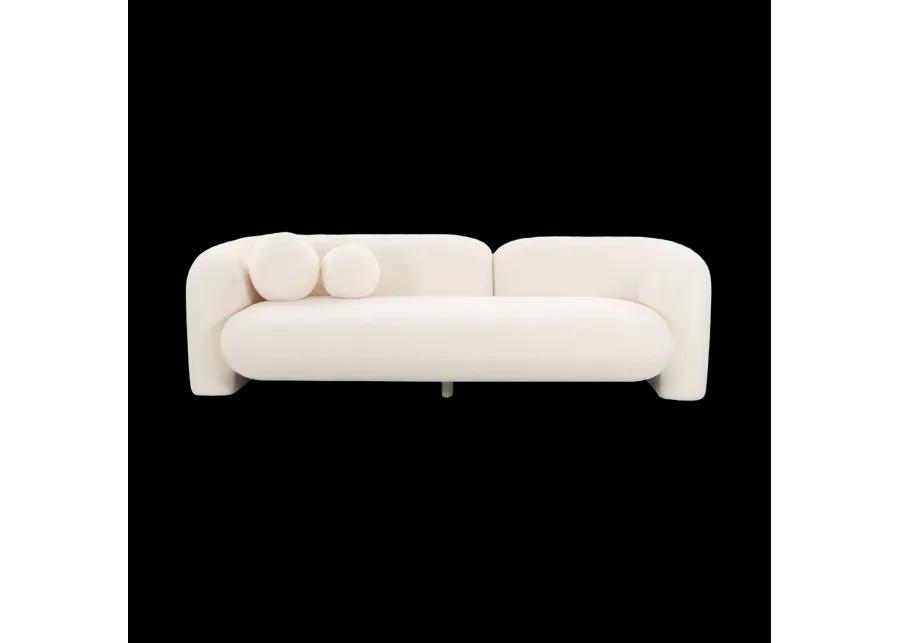 Amelie Cream Faux Fur Sofa