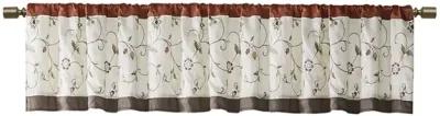 Madison Park Serene Spice Embroidered Window Valance