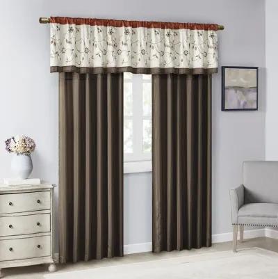 Madison Park Serene Spice Embroidered Window Valance