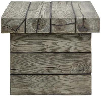 Manteo Rustic Coastal Outdoor Patio Side Table