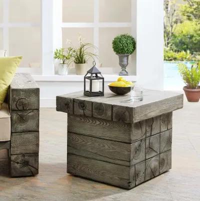 Manteo Rustic Coastal Outdoor Patio Side Table