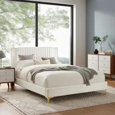 Zahra Channel Tufted Performance Velvet King Platform Bed