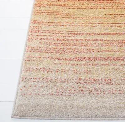 Adirondack Contemporary Orange / Red 2'-6" X 8' Powerloomed Rug