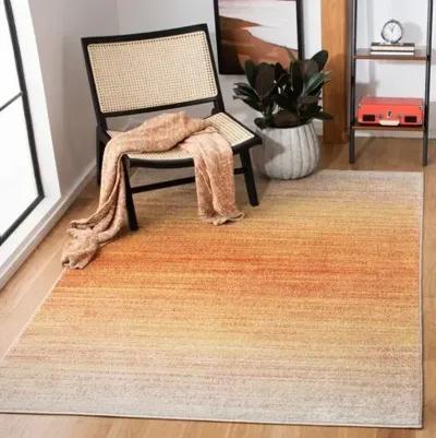 Adirondack Contemporary Orange / Red 2'-6" X 8' Powerloomed Rug