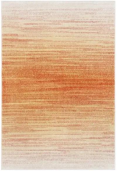 Adirondack Contemporary Orange / Red 2'-6" X 8' Powerloomed Rug