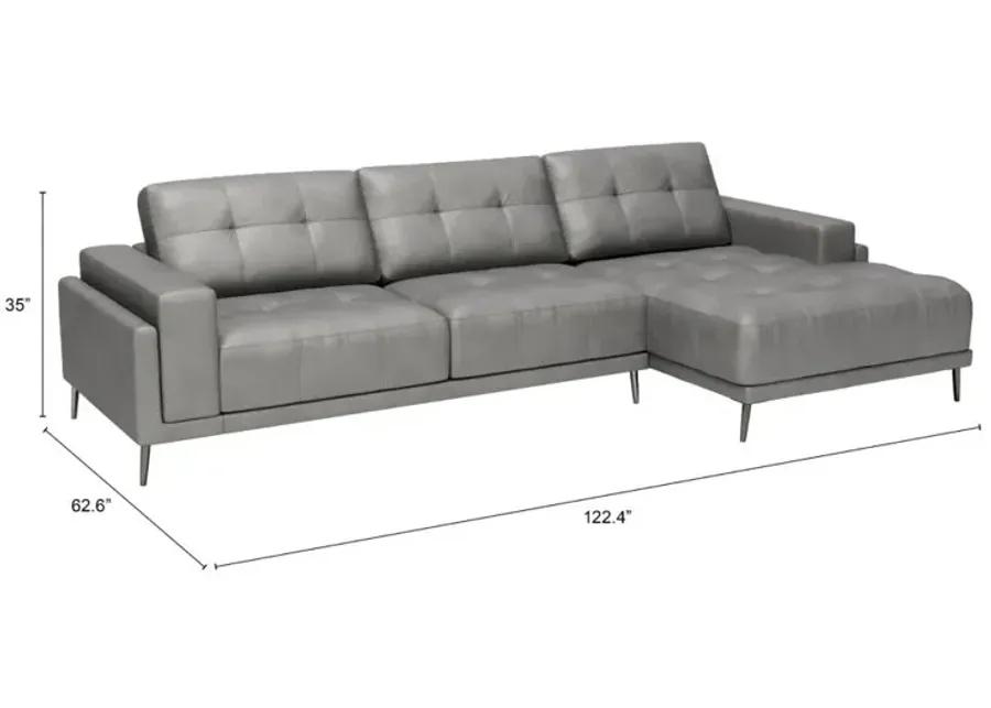 Bliss RAF Chaise Sectional Gray