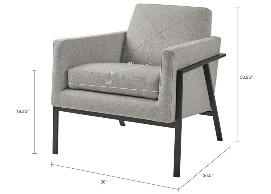 Madison Park Brayden Grey Accent Chair