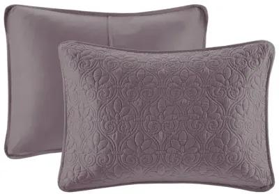 Madison Park Quebec Purple Reversible Bedspread Set