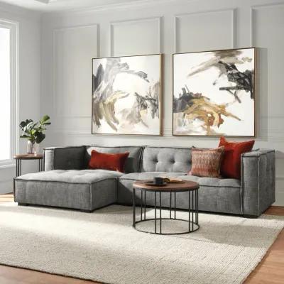 Element Two-Piece Gray Sectional Sofa