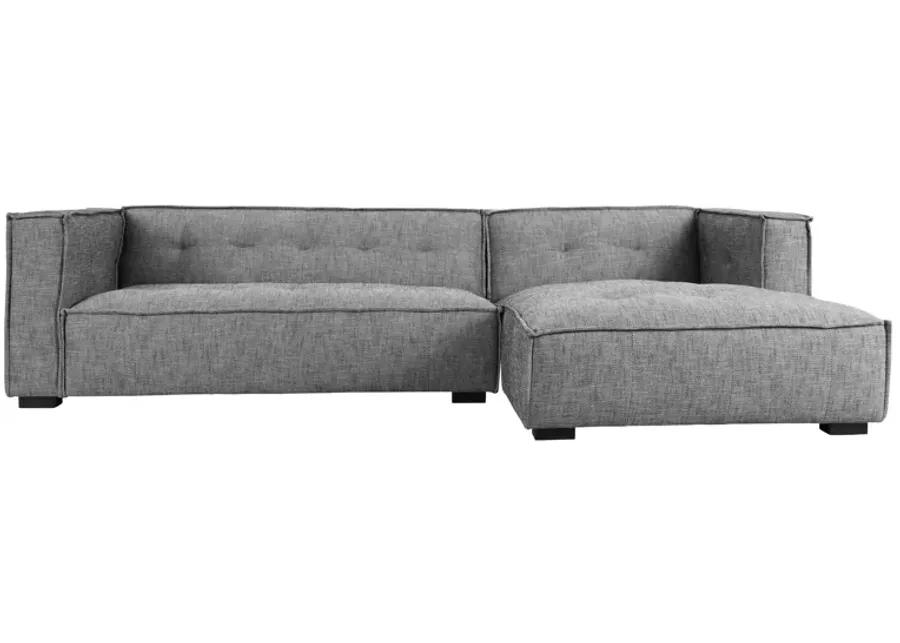 Element Two-Piece Gray Sectional Sofa