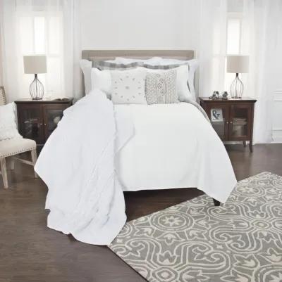 Lydia white Solid WhiteStandard Sham