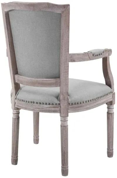 Penchant Vintage French Upholstered Fabric Dining Armchair