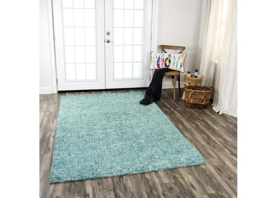 Talbot Teal Tweed Wool 10' x 13' Rectangle Rug