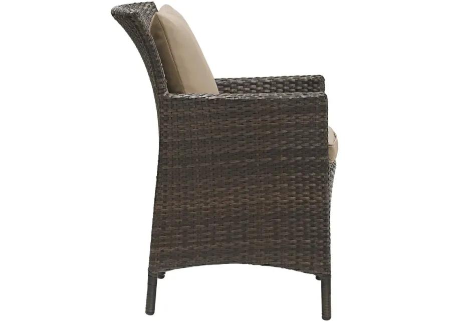 Conduit Outdoor Patio Wicker Rattan Dining Armchair