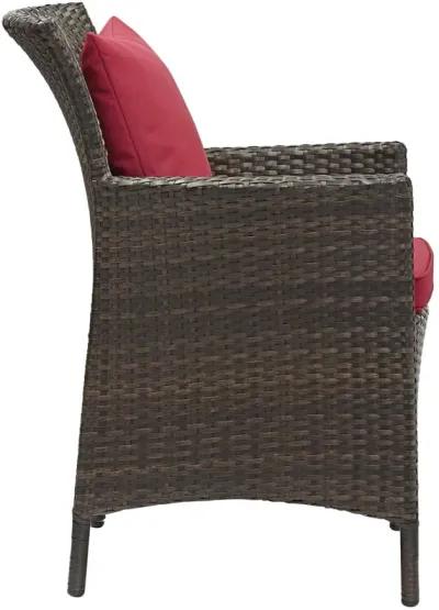 Conduit Outdoor Patio Wicker Rattan Dining Armchair