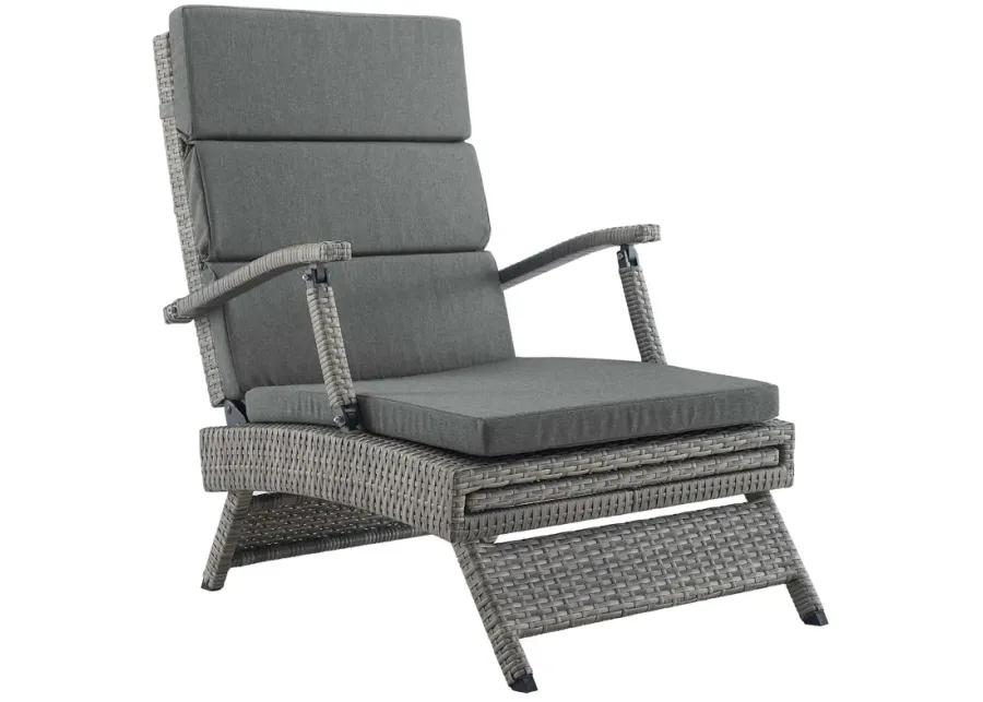 Envisage Chaise Outdoor Patio Wicker Rattan Lounge Chair