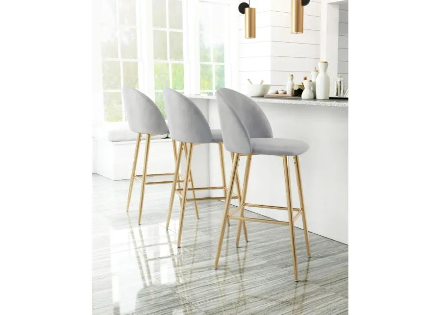 Cozy Barstool Gray & Gold