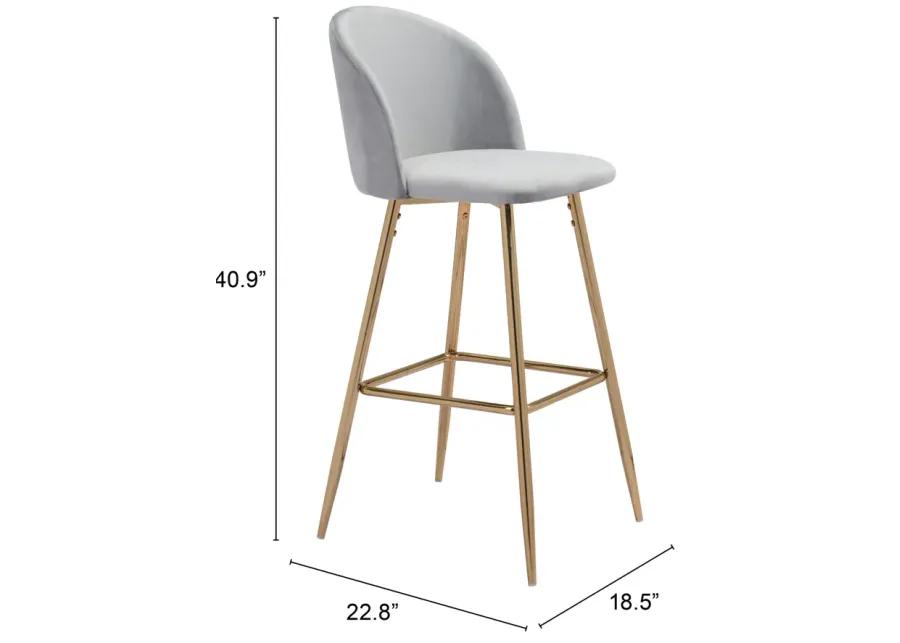 Cozy Barstool Gray & Gold