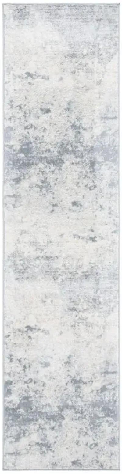 Brentwood 822 Grey / Ivory 2' X 14' Runner Powerloomed Rug