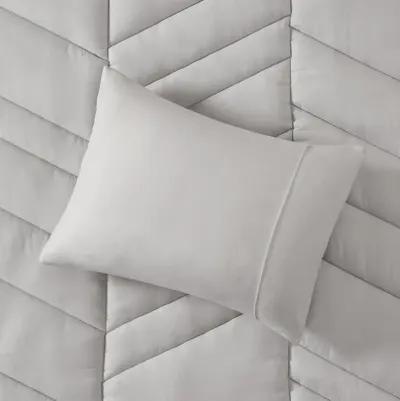 Quilted Chevron Comforter Set