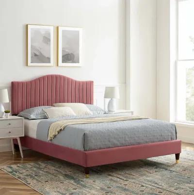 Juniper Channel Tufted Performance Velvet Full Platform Bed