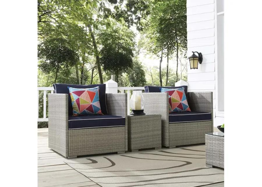 Repose 3 Piece Outdoor Patio Sectional Set