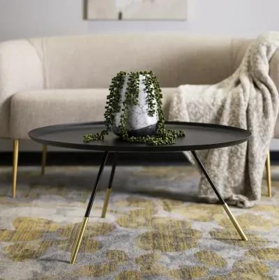 ORSON COFFEE TABLE W/ METAL GOLD CAP