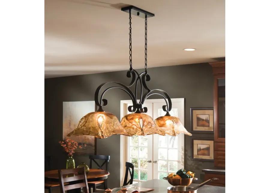 Vetraio 3 Lt Bronze Kitchen Island Light