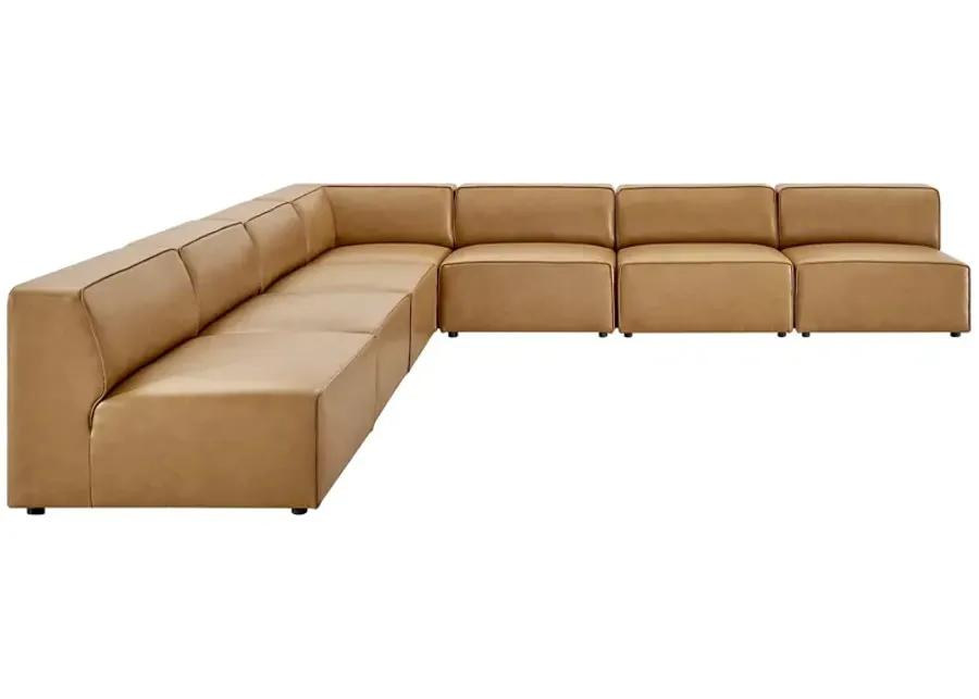 Mingle Vegan Leather 7-Piece Sectional Sofa