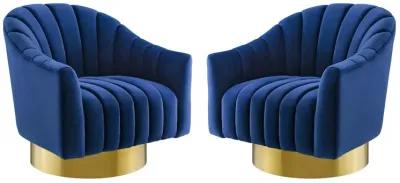 Buoyant Swivel Chair Performance Velvet Set of 2